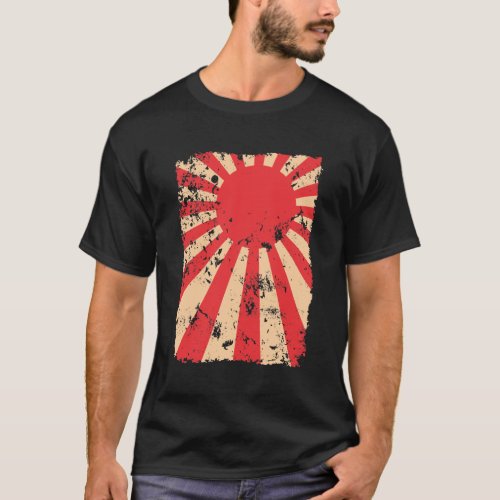 Rising Sun Flag Distressed Look Japan Gift T_Shirt