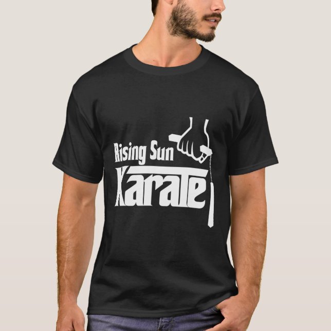 Rising Sun Karate Nunchuck  T-Shirt (Front)