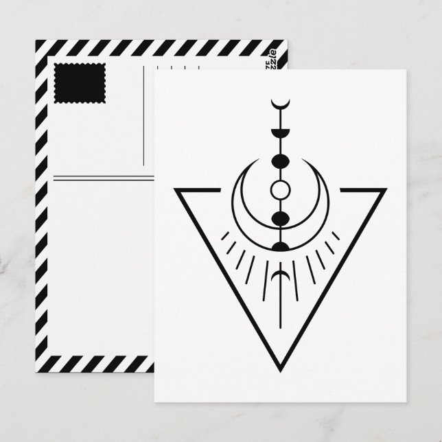 rising sun moon phases postcard (Front/Back)