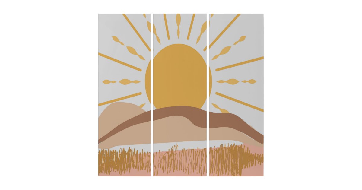 Rising Sun Panel wall art Zazzle