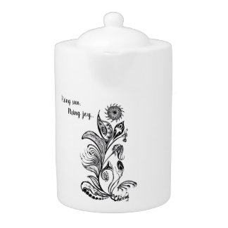 Rising Sun, Rising Joy Floral Mandala Teapot