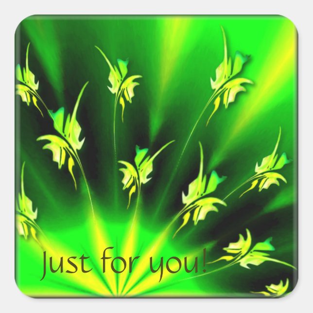 Rising sun! square sticker (Front)