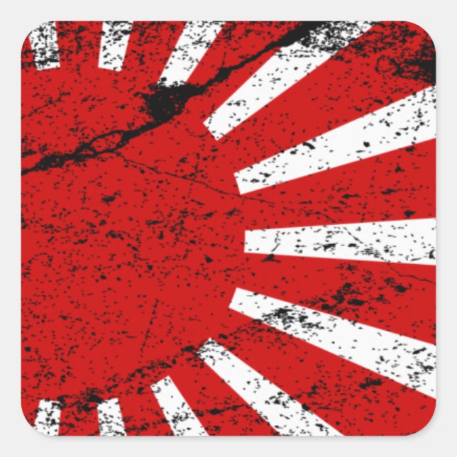 Rising Sun Square Sticker (Front)