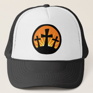 Rising Sun - Three Crosses Trucker Hat