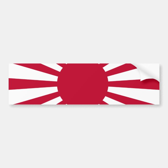 Rising Sun War Flag of the Imperial Japanese Army Bumper Sticker (Front)
