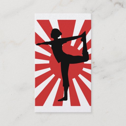 Customizable Rising Sun Yoga #1 Premium Gold Business Card