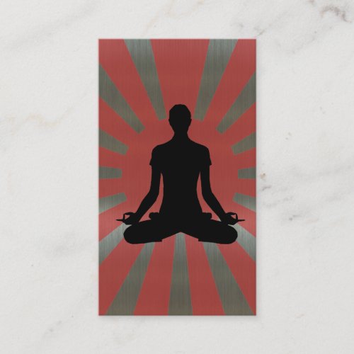 Rising Sun Yoga #4 aluminium style Business Card