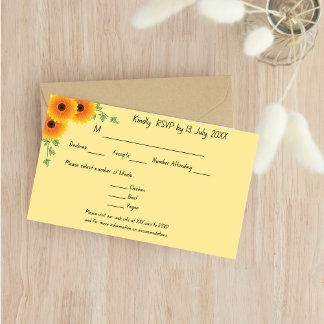 Rising Sunflower Response Card