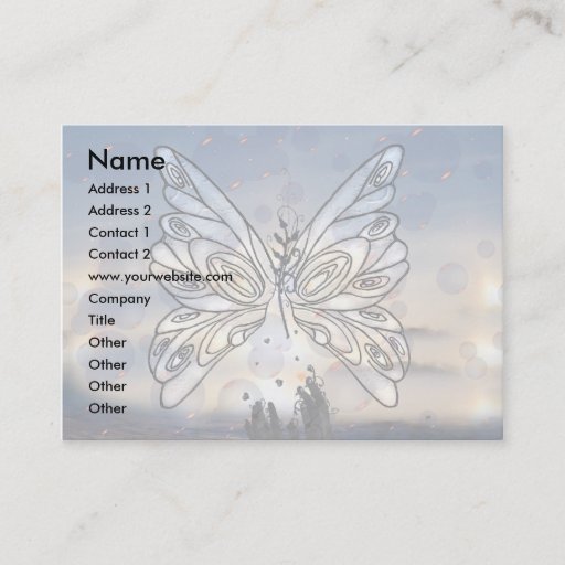 Customizable Galactic Butterfly template Business Card Templates