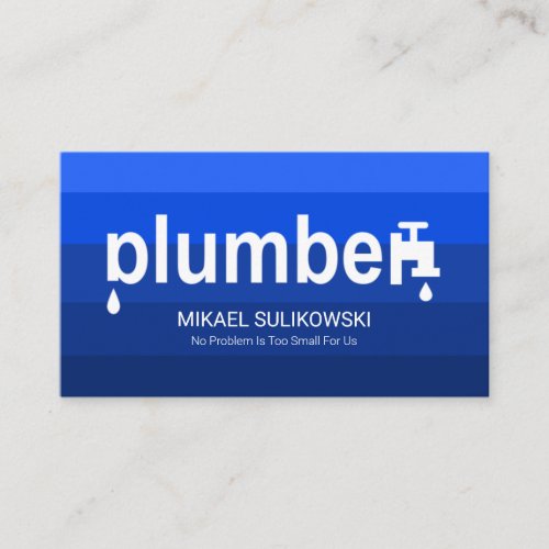 Rising Waters Stylish Plumber Faucet Business Card