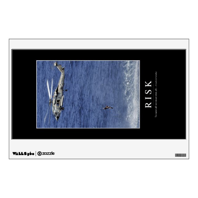 Risk: Inspirational Quote 1 Wall Sticker (Front)