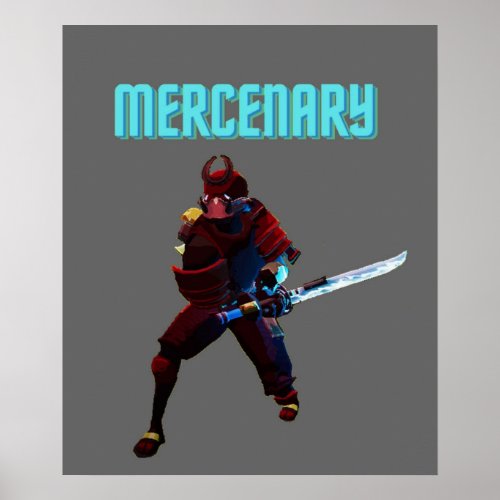 Risk of Rain Mercenary Poster