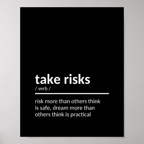 Risk Taking Quote Poster