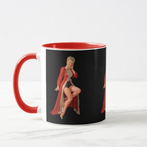 Risque  Vintage pin up girl    Mug