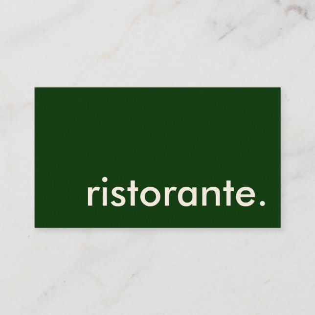 ristorante. business card (Front)