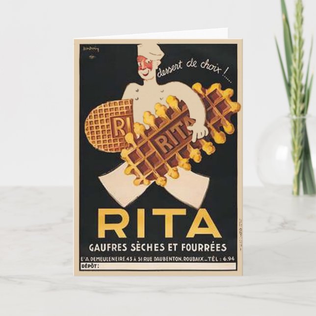 Rita Biscuits Vintage Ad Card (Front)