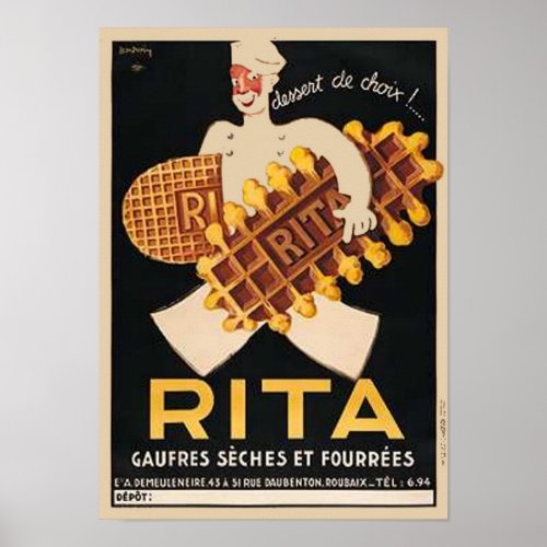 Rita Biscuits Vintage Ad Poster