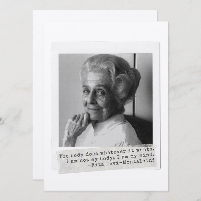 Rita Levi-Montalcini Quote Women in Science (Front/Back)