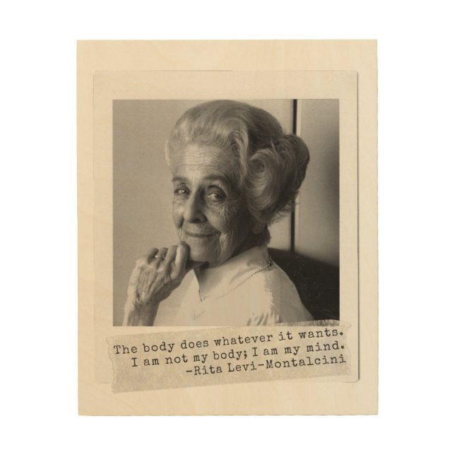 Rita Levi-Montalcini Quote Women in Science Wood Wall Art (Front)