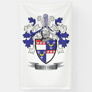 Ritchie Family Crest Coat of Arms Banner