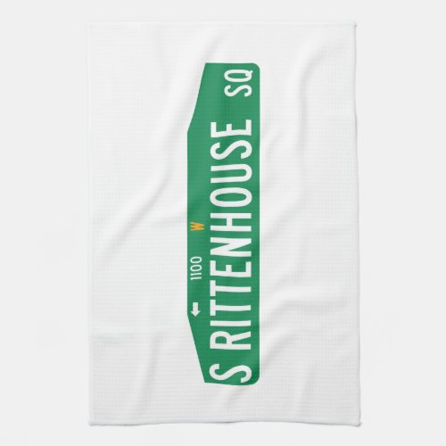 Rittenhouse Square Philadelphia PA Street Sign Towel