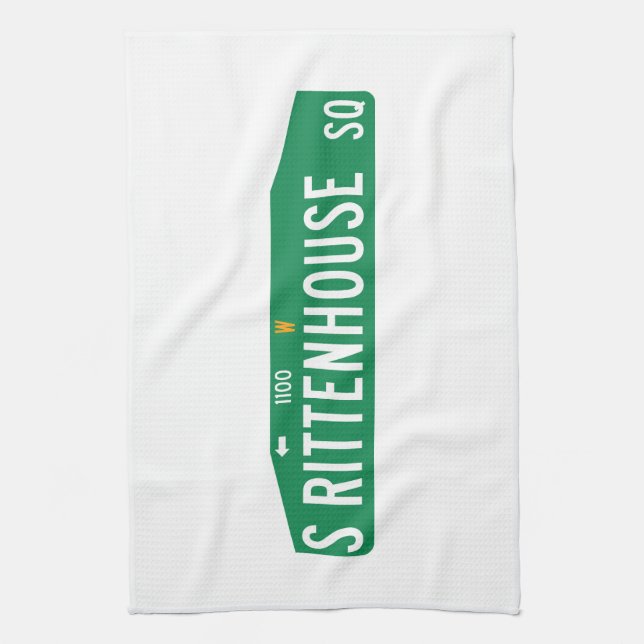 Rittenhouse Square, Philadelphia, PA Street Sign Towel (Vertical)