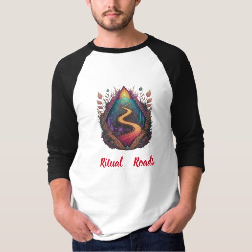 Ritual Roads Mens Basic 34 Sleeve Raglan T_Shirt