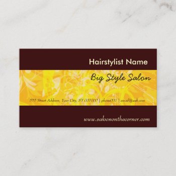Ritzy Salon Hair Stylist Stylish Gold Appointment Card by 911business at Zazzle