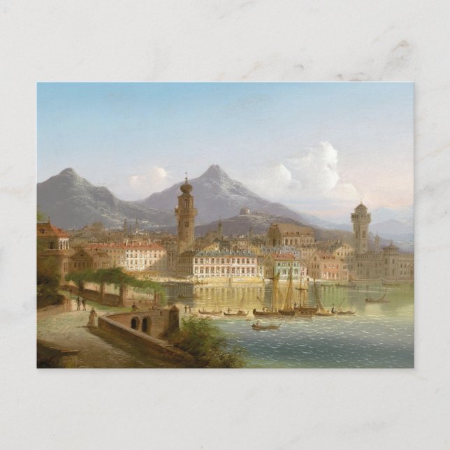 Riva on Lake Garda | Johann Wilhelm Jankowsky Postcard (Front)