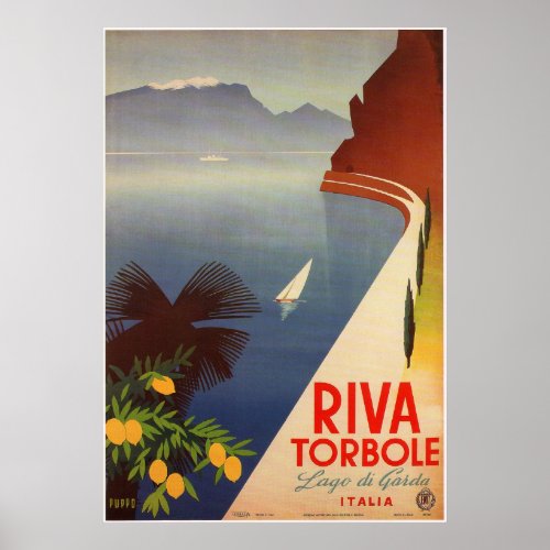 Riva Torbole Lago di Garda Poster