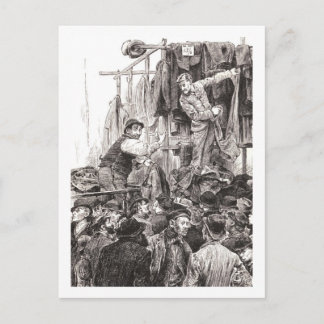 Rival Dealers In Petticoat Lane Postcard