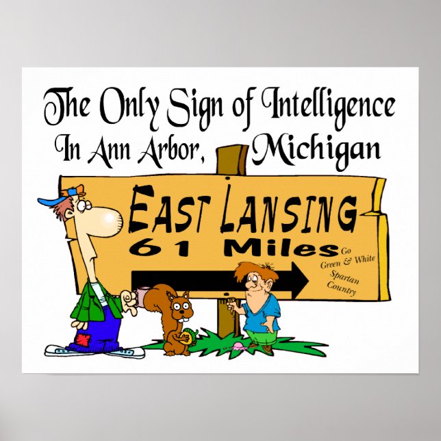 Rivalry Print Michigan State/Michigan (Front)