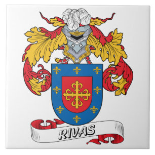 Rivas Family Crest Ceramic Tile