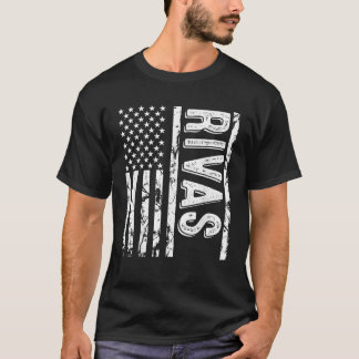 Rivas Last Name Funny Surname Team Rivas Family Re T-Shirt