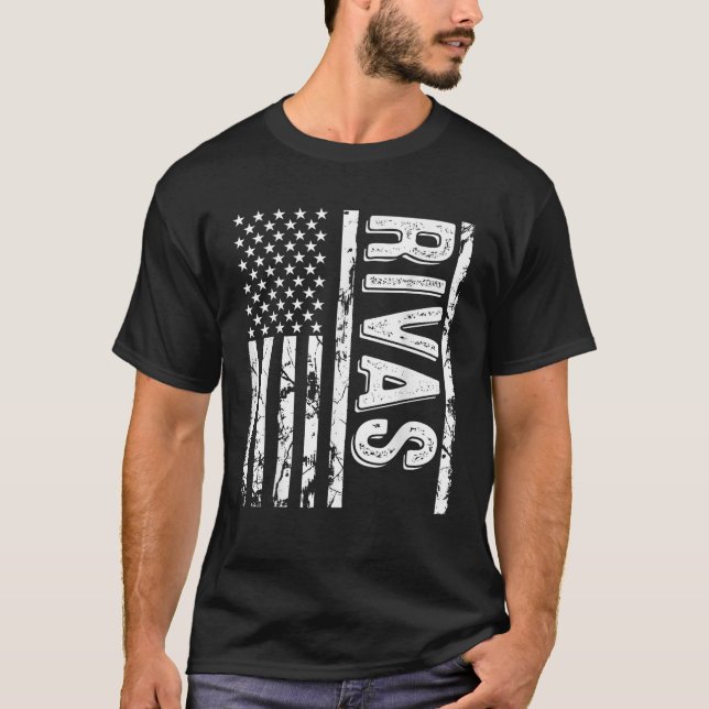 Rivas Last Name Funny Surname Team Rivas Family Re T-Shirt (Front)