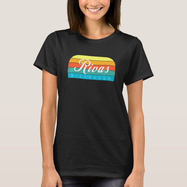 Rivas Nicaragua Map Artesanía Arte Nica Craft Souv T-Shirt (Front)