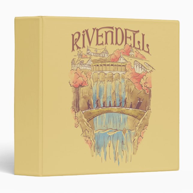 RIVENDELL™ Fellowship Watercolor Illustration 3 Ring Binder (Front/Spine)