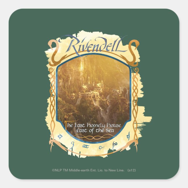Rivendell Graphic Square Sticker (Front)