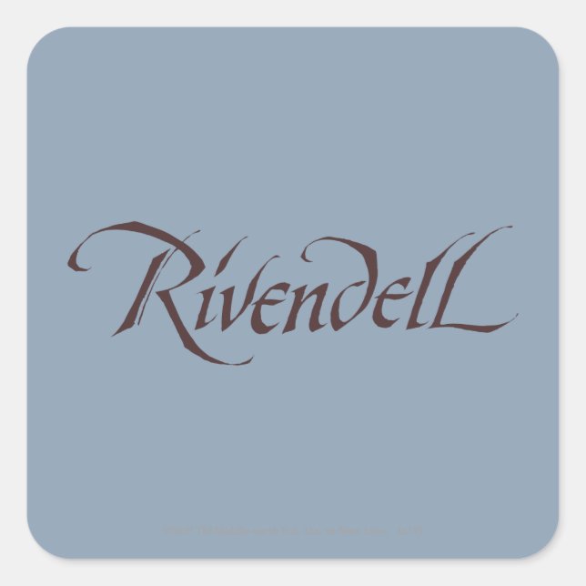 Rivendell Name Solid Square Sticker (Front)