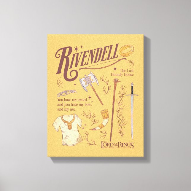 RIVENDELL™ Watercolor Collage Graphic Canvas Print (Front)