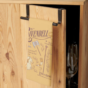 RIVENDELL™ Watercolor Collage Graphic Kitchen Towel