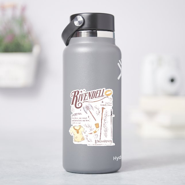 RIVENDELL™ Watercolor Collage Graphic Sticker (HydroFlask)