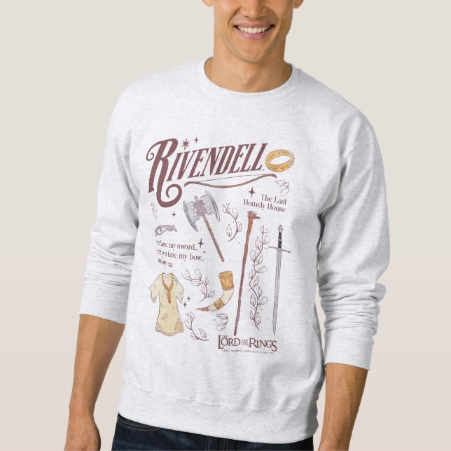 RIVENDELL™ Watercolor Collage Graphic Sweatshirt (Front)