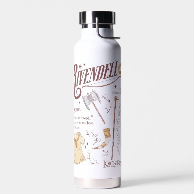 RIVENDELL™ Watercolor Collage Graphic Water Bottle (Left)