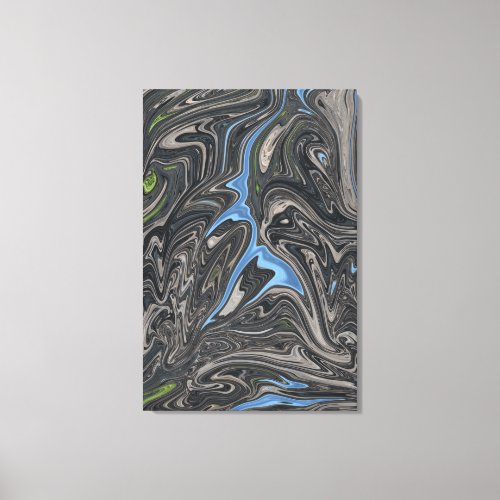 River Abstract Painting  Best landscape abstract Canvas Print