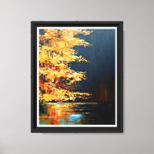 River, abstract painting.