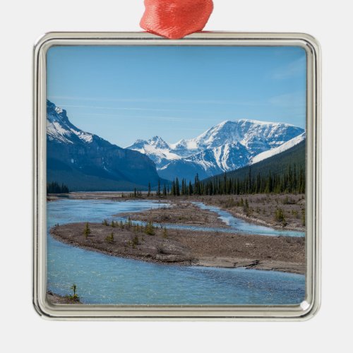 River along Icefields Parkway Highway 93 _ Canada Metal Ornament