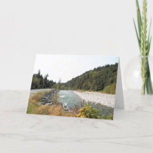 River and Evergreens Thank You Card