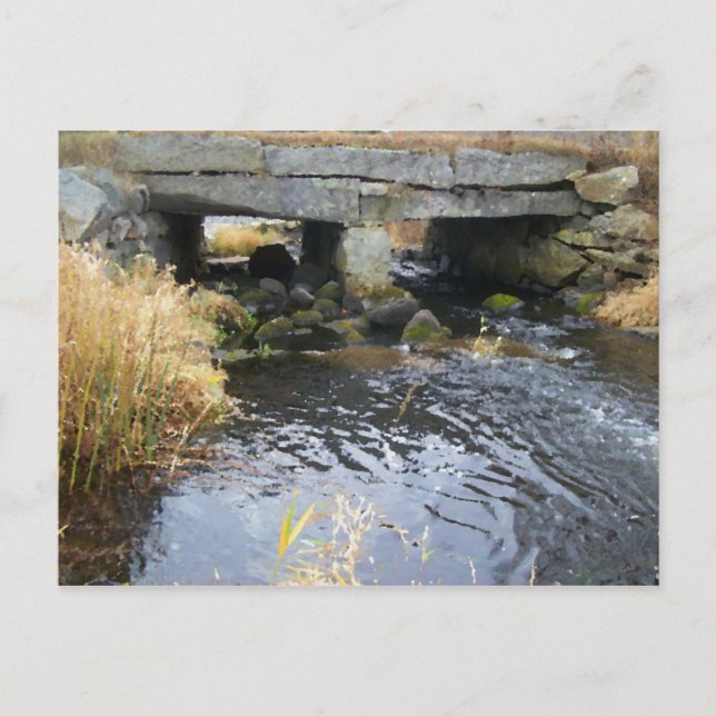 River and Stone Bridge Postcard (Front)