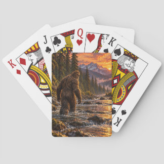 River at Dusk Bigfoot Playing Cards